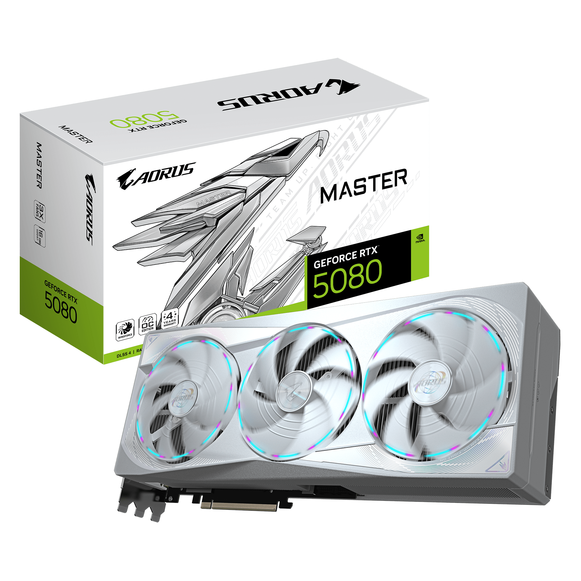 Gigabyte AORUS GeForce RTX 5080 MASTER ICE 16G 旗艦級 白色 電競 顯卡