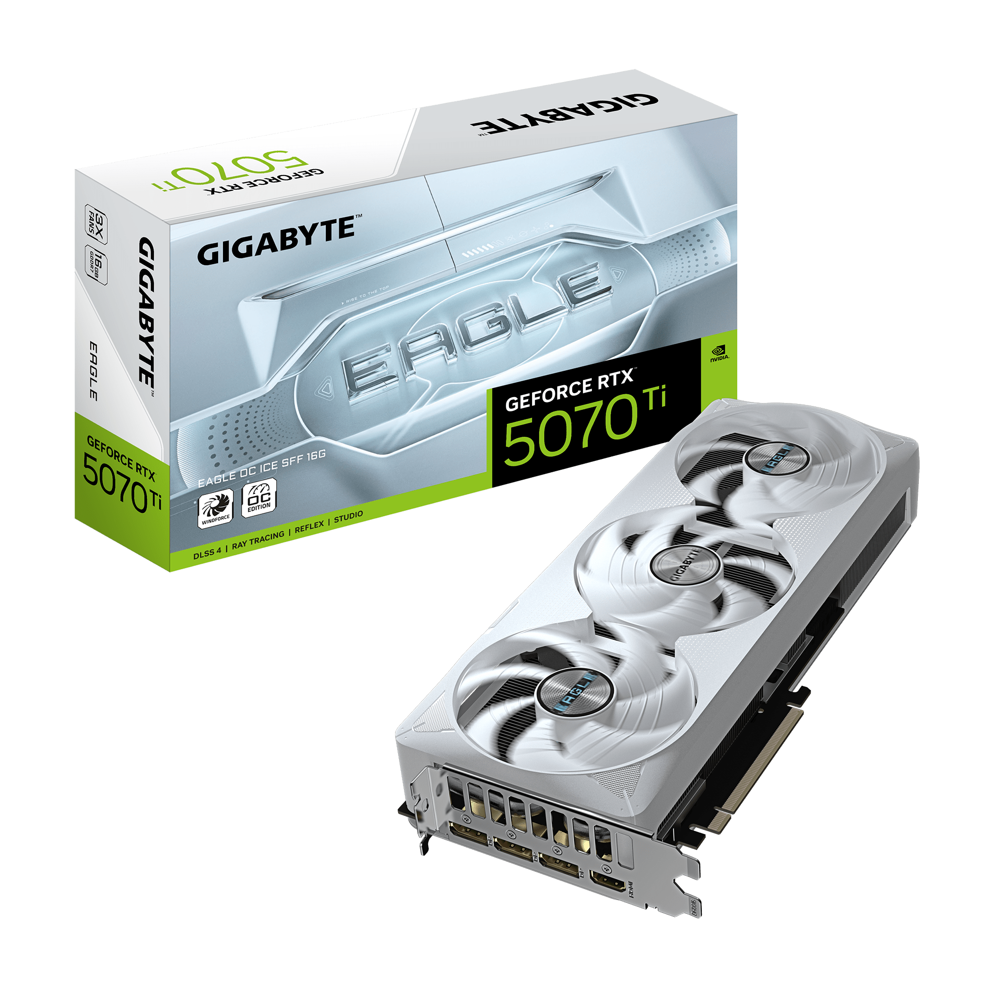 GIGABYTE GeForce RTX 5070 Ti EAGLE OC ICE SFF 16G 迷你 白色 電競 顯卡