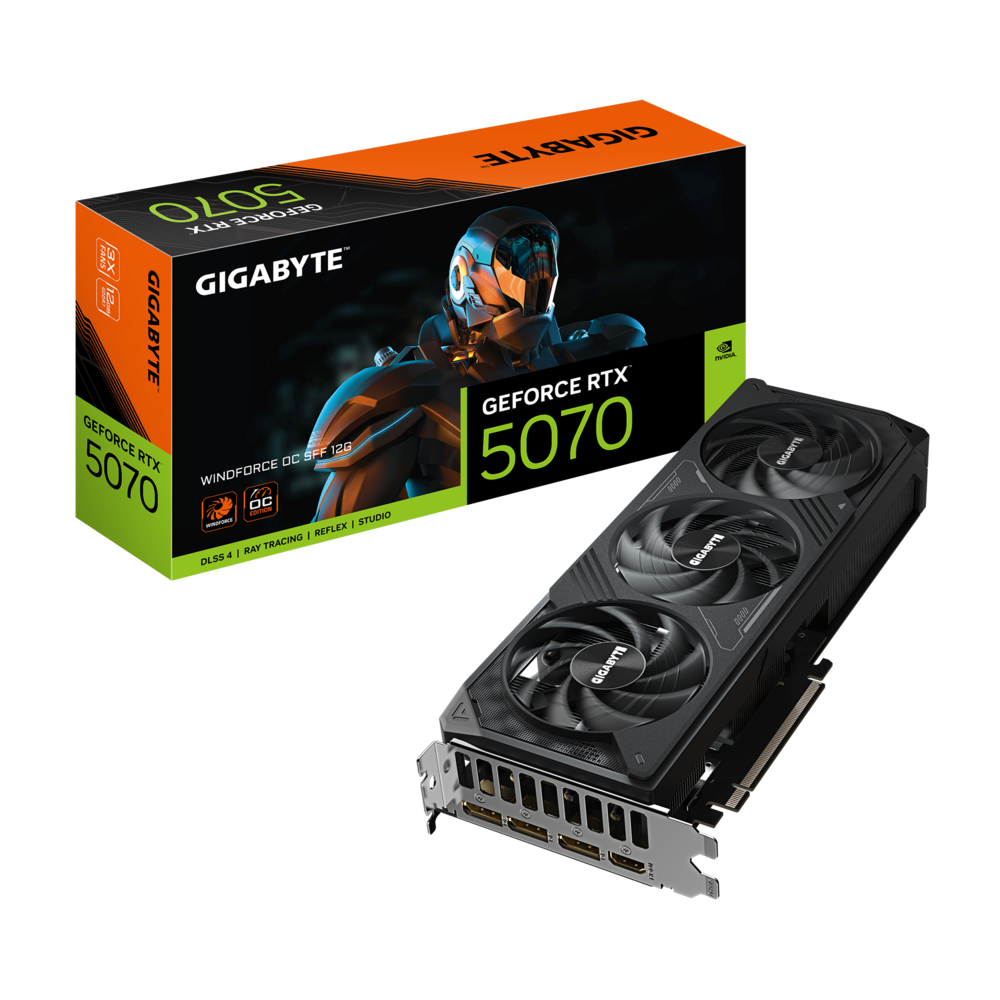 GIGABYTE GeForce RTX 5070 WINDFORCE OC SFF 12G 迷你 遊戲 獨立 顯卡