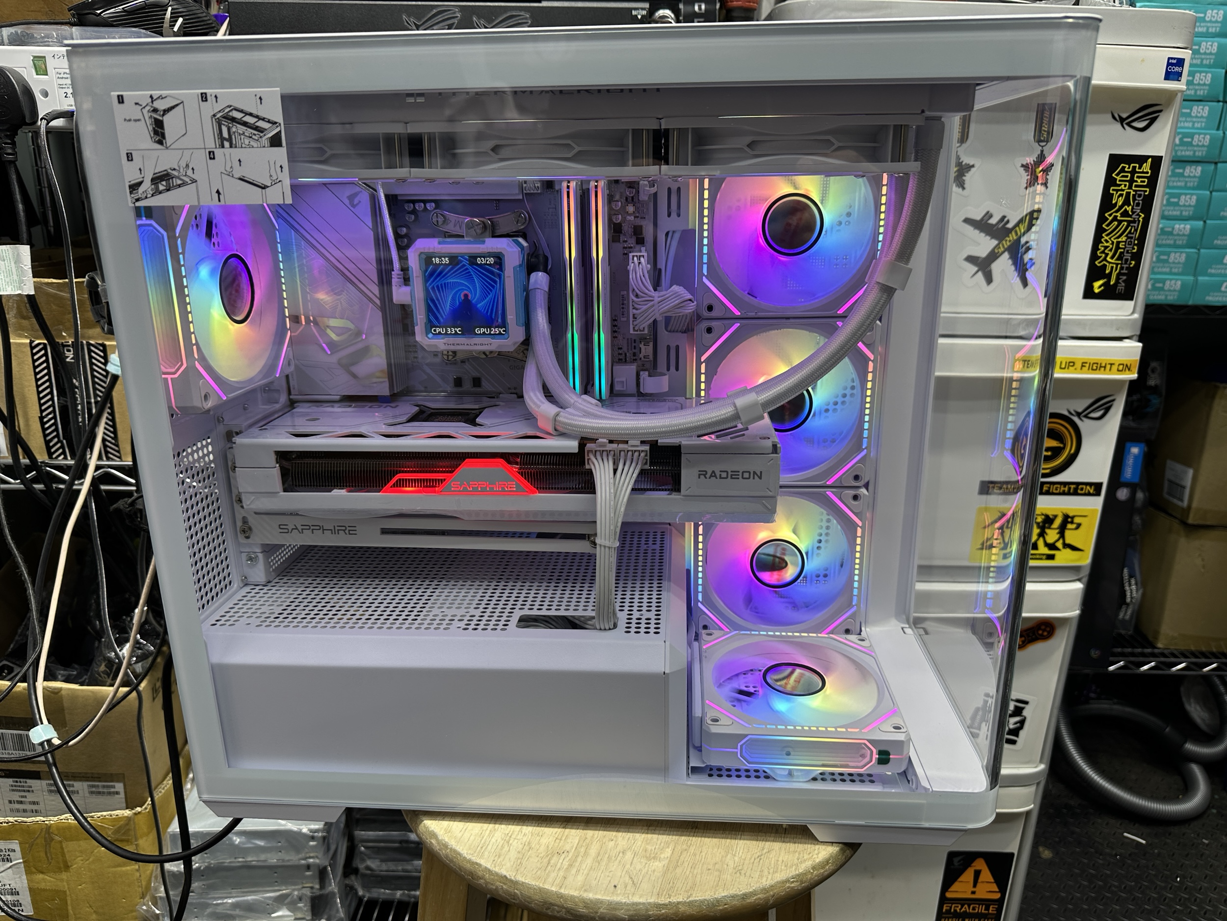 🤍完美🤍🫧白💕AMD 9700x AMD 7800xt GPU 喬思伯D300 M.ATX